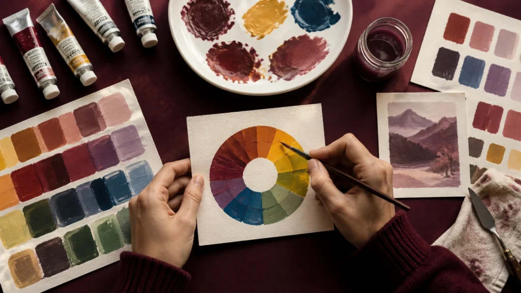 gouache color theory exercises