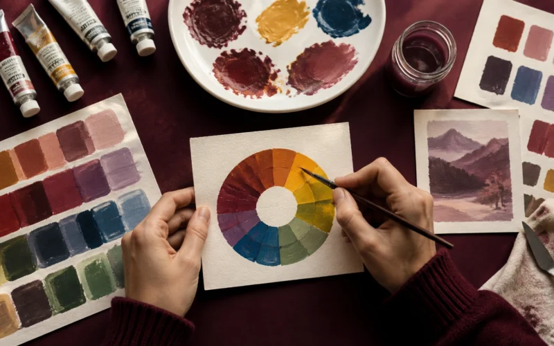 gouache color theory exercises